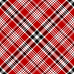 Red Plaid Seamless Pattern Design Template	