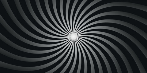 Sun ray light. Sun rays background. Radial burst. Sunburst black pattern isolated on white background. Beams line. Radiate sunlight. Comic effect texture. Retro pop art stripe. Vector illustration