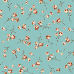 Beautiful and cute flower seamless pattern,