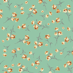 Beautiful and cute flower seamless pattern,