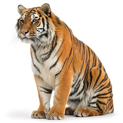 Fototapeta premium Tiger Sitting: Majestic Predator
