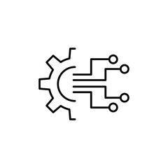 Digital Transformation line icon.  Digital technology outline trendy style illustration for web and app..eps