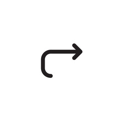 Forward arrow icon, vector simple linear illustration for web and app..eps
