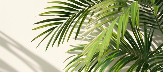 Fototapeta premium palm leaf plant on white background 22