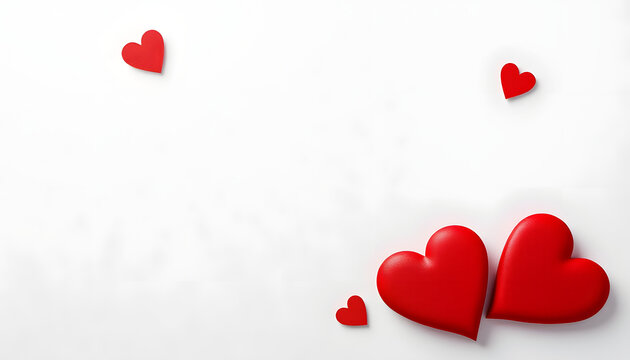 Valentines day card mockup and red heart on paper background isolated with white highlights, png