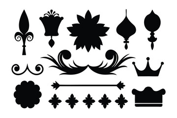 Elegant Silhouette Border Ornament Collection