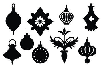Elegant Silhouette Border Ornament Collection