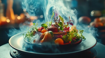 Artistic high-end food photography featuring