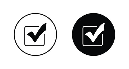 Checkmark icon set vector illustration