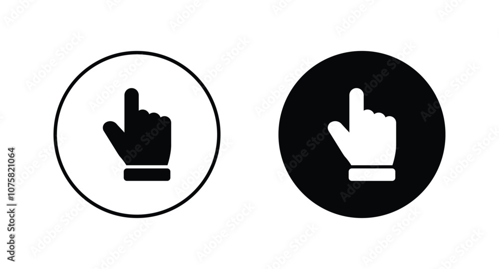 Poster hand pointer icons. pointer click icon vector