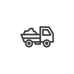 Fototapeta premium Truck icon symbol vector illustration 