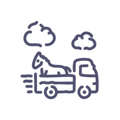 Obraz premium Truck icon symbol vector illustration 