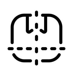 packaging size icon with line style, perfect for user interface projects