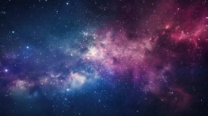 Colorful Milky Way show in the night sky, AI generated image