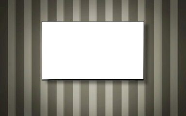 Tv set with white screen mounted on wall