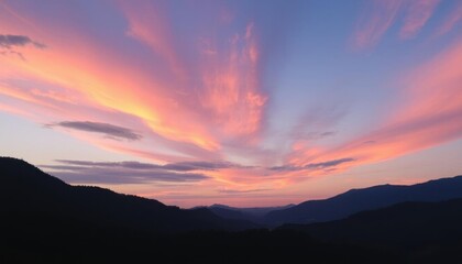 sky with a pink and blue color in the background