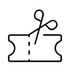 cut the price icon with thin style, perfect for user interface projects