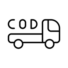 cod delivery icon with thin style, perfect for user interface projects