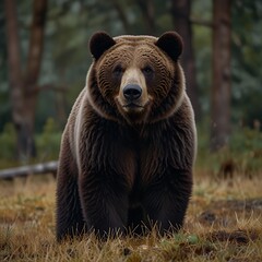 Fototapeta premium brown bear in the forest