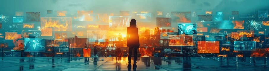 Fototapeta premium Global Business Collaboration and Digital Networking