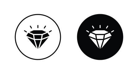 diamond icon set vector. diamond sign icon for web site	