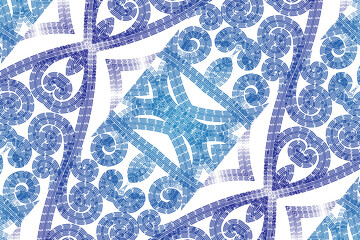 Beautiful gradient flower art batik ethnic dayak borneo pattern background