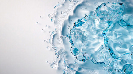 vibrant splash of clear water with bubbles and ripples, creating refreshing and dynamic visual effect. Perfect for themes of nature and purity