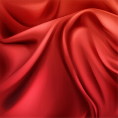 Red Silk Fabric Texture Design Template