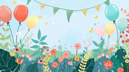 Themed Garden Party Birthday Backgrounds for Memorable Moments