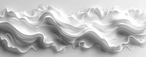 Obraz premium Elegant White Wavy Background for Design