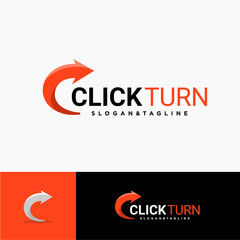 Simple logo concept of arrow symbol forming C letter