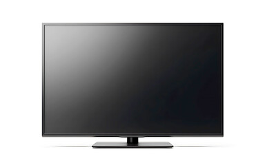 Fototapeta premium Sleek modern television, flat screen TV, black frame, minimalist design, 4K TV mock-up, flat screen LCD