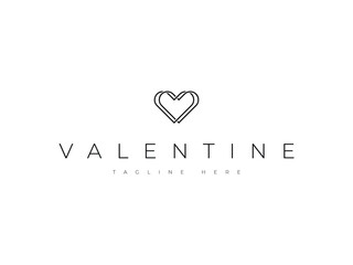 double love logo. infinity heart line logo design. ideal for wedding planners, relationship brands, or romantic businesses.