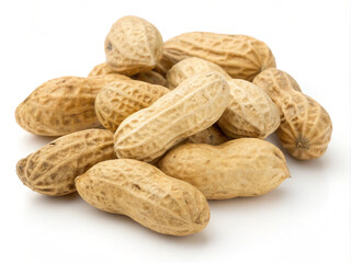 peanuts on white background. food, peanut, nut, peanuts, snack, shell, isolated, brown, nuts, closeup, healthy, white, seed, diet, groundnut, nutrition, macro, roasted, nobody, raw, natural, fruit, he