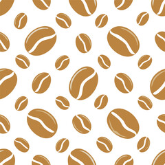 Obraz premium Coffee beans seamless pattern