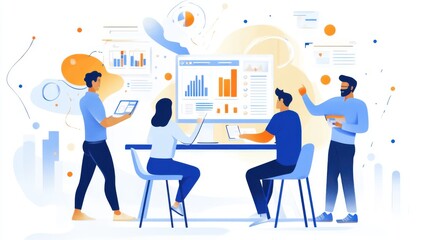 Corporate finance team analyzing cost reduction opportunities