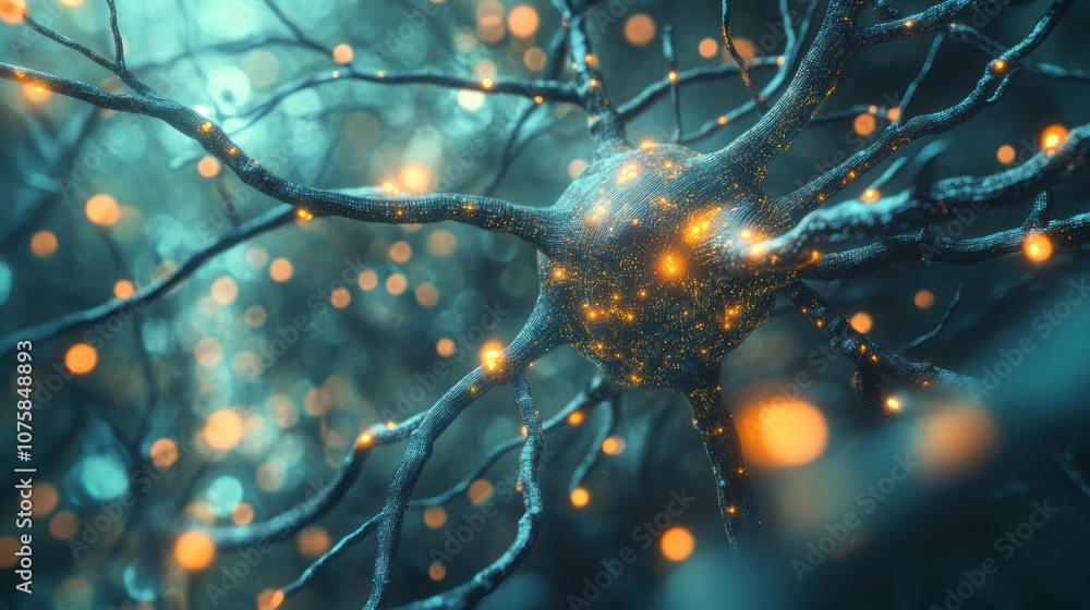 Poster neuron network abstract visualization