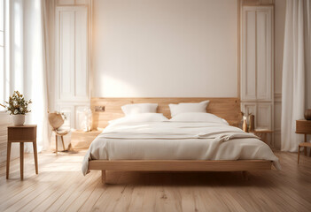 natural white livingroom furnishings lifestyle indoor modern interior architecture blanket furniture backdrop green rattan room minimal hotel nobody window design comfortable bed warm 