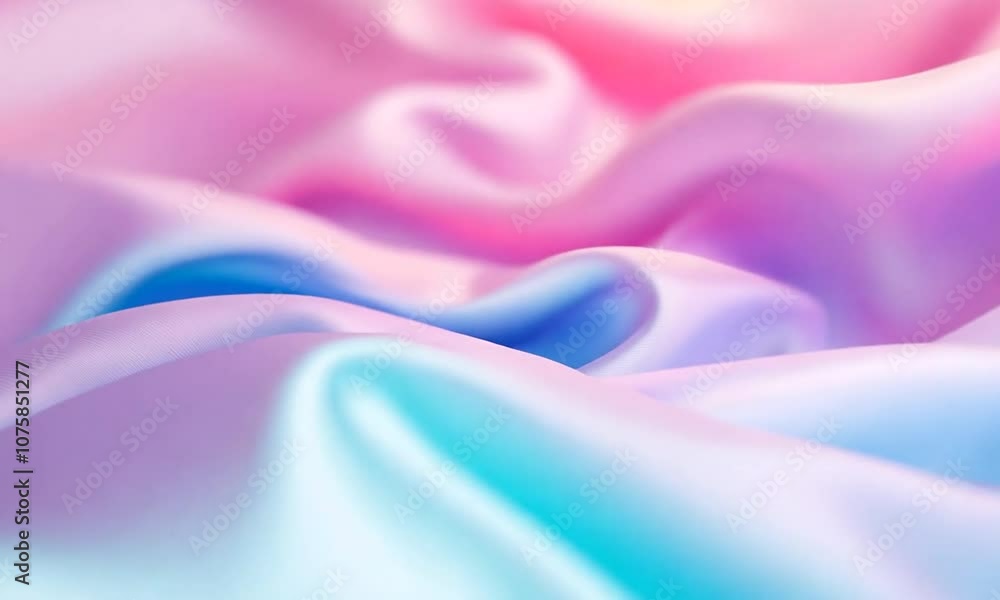Leinwandbilder soft pastel gradient waves creating a dreamy abstract art background : generative ai