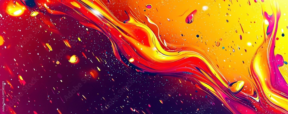 Aufkleber vibrant abstract background with swirls of red, orange, and yellow blending together, creating a dyn