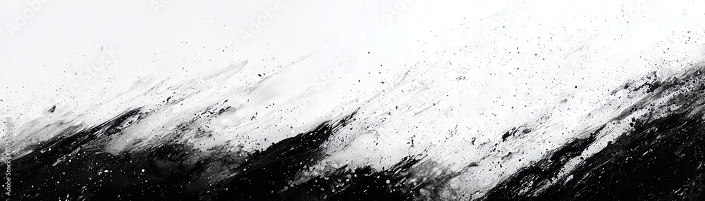 Poster abstract black and white brush stroke texture creating dynamic motion and depth perfect for artistic