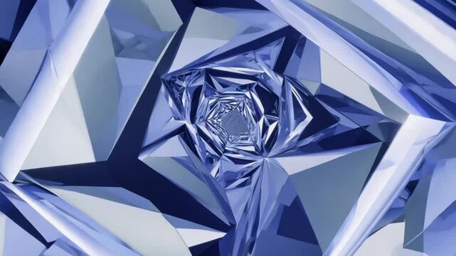 This captivating animation features geometric patterns that continuously shift and rotate, creating a mesmerizing visual display. The intricate shapes and designs flow seamlessly, transforming and mor