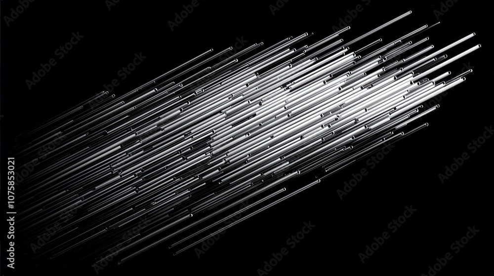 Poster dynamic stream of light rays in motion on a black background creating abstract artistic visuals for 