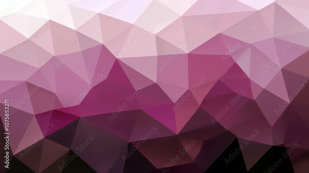 Aufkleber abstract geometric background with triangular shapes in soft pink and dark tones for modern design, 