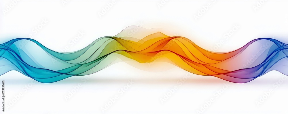 Poster colorful flowing waves abstract background design with smooth transitions and elegant curves in brig