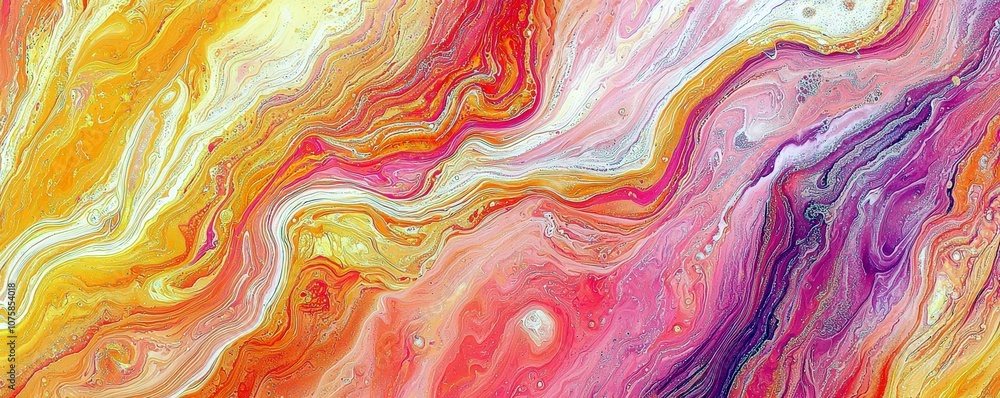 Poster Abstract Vibrant Swirls of Colorful Paint Blending Together to Create a Dynamic and Eye-Catching Background for Creative Projects