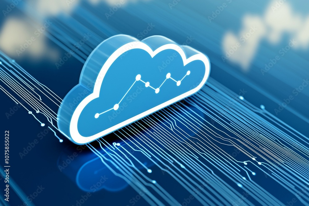 Poster a cloud with a line of numbers on it