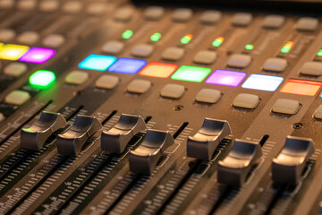 audio mixing board