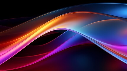 digital technology abstract arc rainbow light poster background