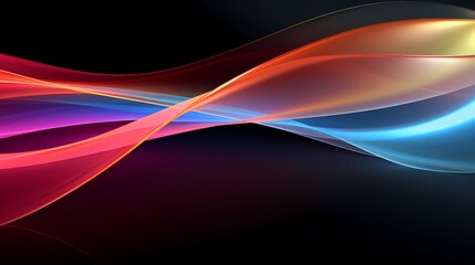Naklejka premium digital technology abstract arc rainbow light poster background